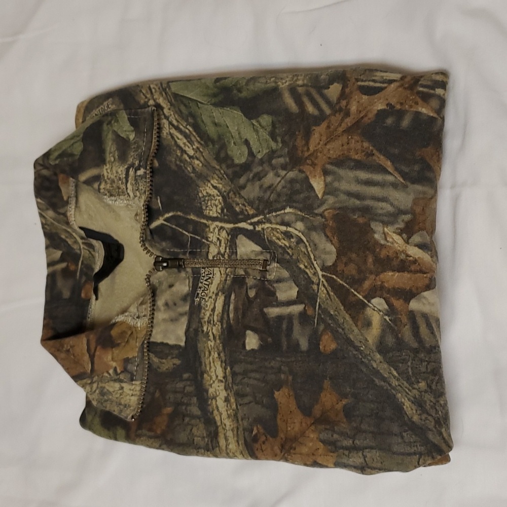 Liberty Men's quarter zip fleece shirt size adult small in camouflage